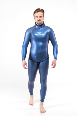 Гидрокостюм Фридайвинг Jaco мужской 3мм голый/ультраспан синий